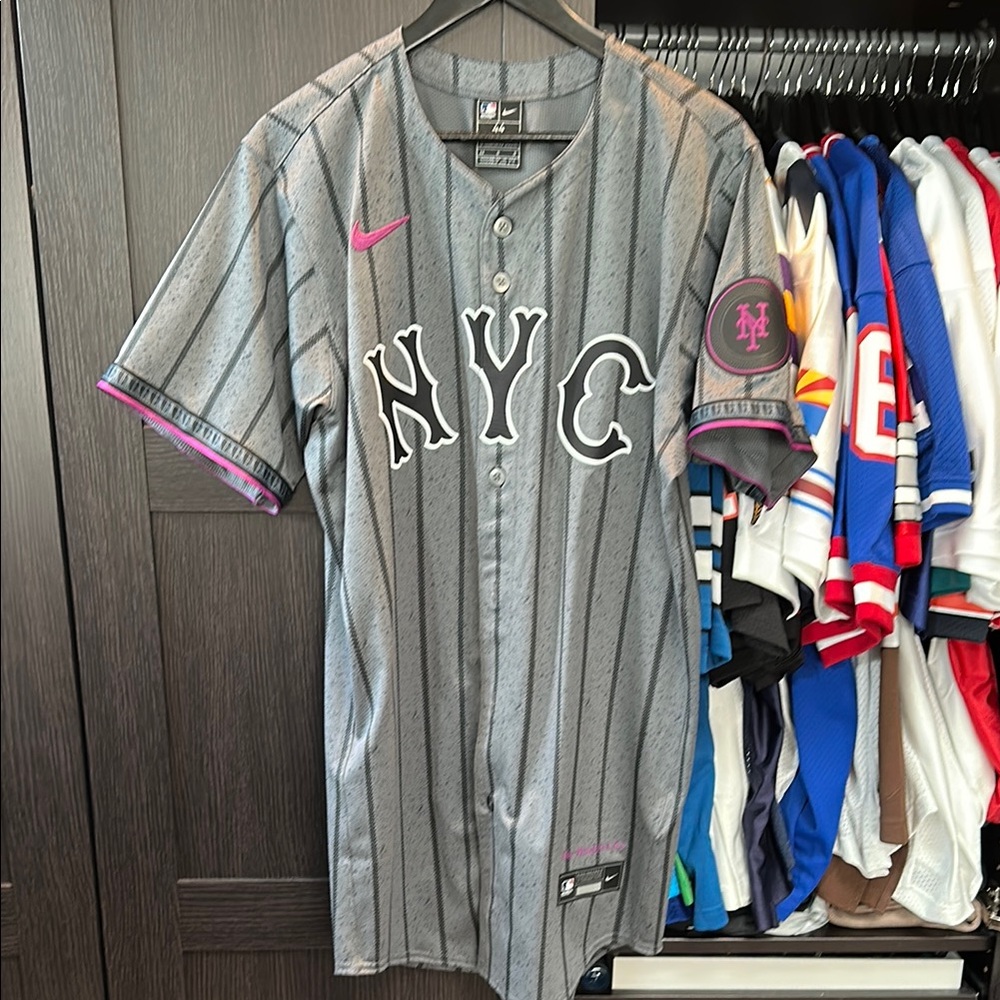 New York Mets Nike City Connect Elite Authentic Jersey - Gray